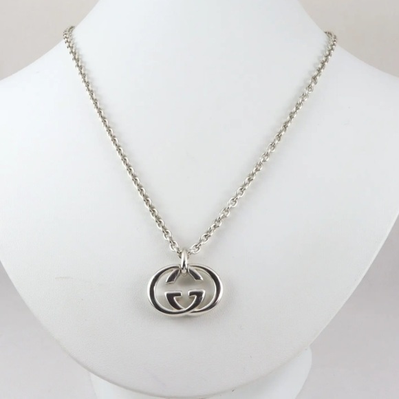 GUCCI LUXURY 925 Sterling Silver Necklace 19.5 inches approx STUNNING! - Picture 4 of 10